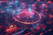 © PHAISITSAWAN - Cyber security cloud, detailed interfaces, dark background. AI Generated