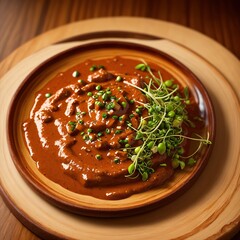 Wall Mural - tomato soup with basil