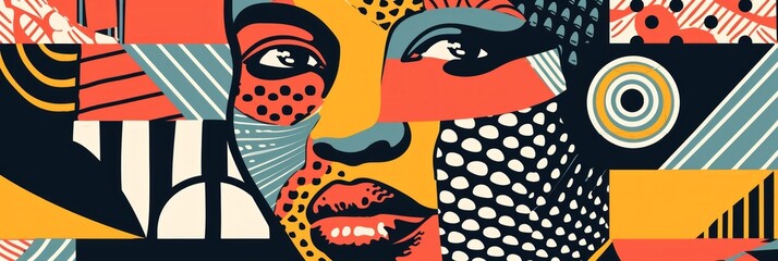 Abstract african pattern, ethnic background, tribal traditonal texture pop art style, Creative design for textiles and merchandise printing