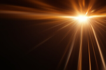 Poster - abstract beautiful rays of light on black background