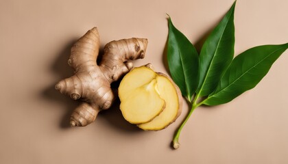 Sticker -  Fresh ginger and leafy greens, a natural culinary delight