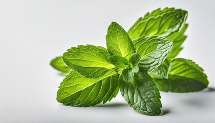 Poster -  Fresh and vibrant mint leaves, perfect for culinary or natural beauty use