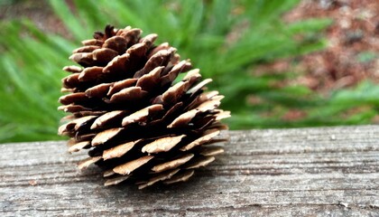 Canvas Print -  Natural beauty in a pine cone's intricate design