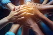 © DailyStock - Group of Hands Joined Together. Unity in Company, Teamwork, Partnership, Charity, Leadership, Agreement, Friendship