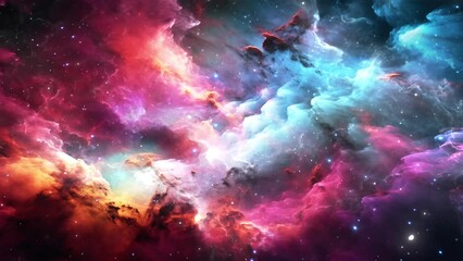 Wall Mural - universe illustration concept. an extraordinary astrophotography image of interstellar. seamless looping overlay 4k virtual video animation background 
