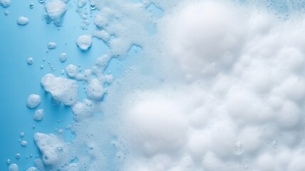 Canvas Print - Foam bubble from soap or shampoo washing on top view