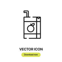Aufkleber - Juice icon vector. Linear-style sign for mobile concept and web design. Juice symbol illustration. Pixel vector graphics - Vector.	