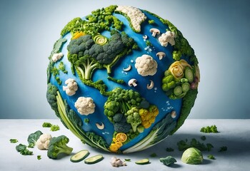 the Earth made from vegetables