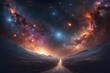 beautiful earth and space road