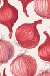 Illustration von roten Zwiebeln 