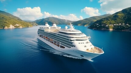 Sticker - Luxury cruise sailing the sea on vacation