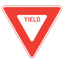 Vector Yield Traffic Sign