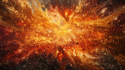 stunning cosmic explosion: galactic supernova phenomenon with a vibrant burst of stars, dust, and ga