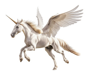 Wall Mural - Pegasus Flying Isolated on Transparent Background
