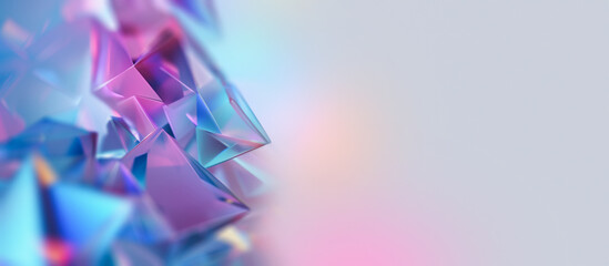 Wall Mural - chaotic glass shapes background