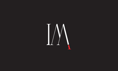 IM, MI , M , I, Abstract Letters Logo