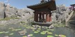 Fantasy Asian Altar 3D illustration