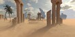 3D illustration Desert Temple Ruins