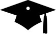 Bachelor's cap, graduation cap, worn at graduation ceremonies. Transparent Background 