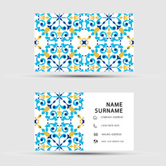 Wall Mural - Business card design. With abstract pattern. Vector element vintage style. illustration EPS10.