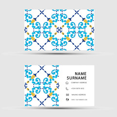 Wall Mural - Business card design. With abstract pattern. Vector element vintage style. illustration EPS10.