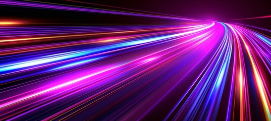 Poster - Blue light ray, stripe line speed motion background for futuristic technology concept design.