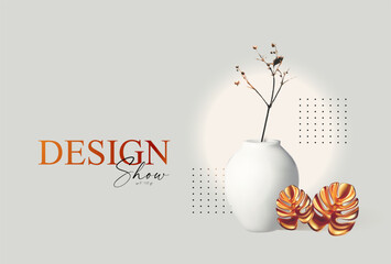 Wall Mural - 3d realistic product display design template. white scene with podium. elegant vector platform. stag