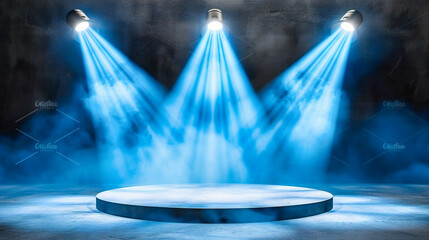 Wall Mural - Luminary Heights, A Stage Set Aglow, Where Spotlight and Shadow Create a Spectacle of Drama and Excitement