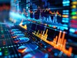 © Stockpia - Financial trading analysis on laptop with data charts representing stocks crypto and forex investment strategy