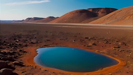 Poster - crater of the volcano