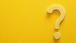 © Tati - Question mark on a textured yellow background