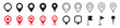 © golo - Flat icon set of location and map pins