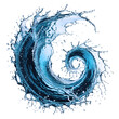 © Maksim Kostenko - Rounded swirl Water splash, isolated background. Transparent PNG