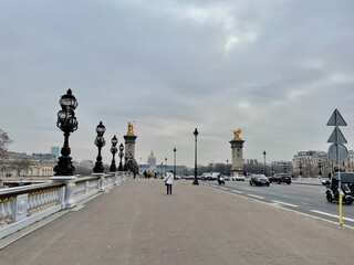 Wall Mural - City, park, louvre, eiffel tower in Paris, France