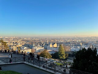 Wall Mural - View of Paris from Sacre Coeur on Montmartre hill, France