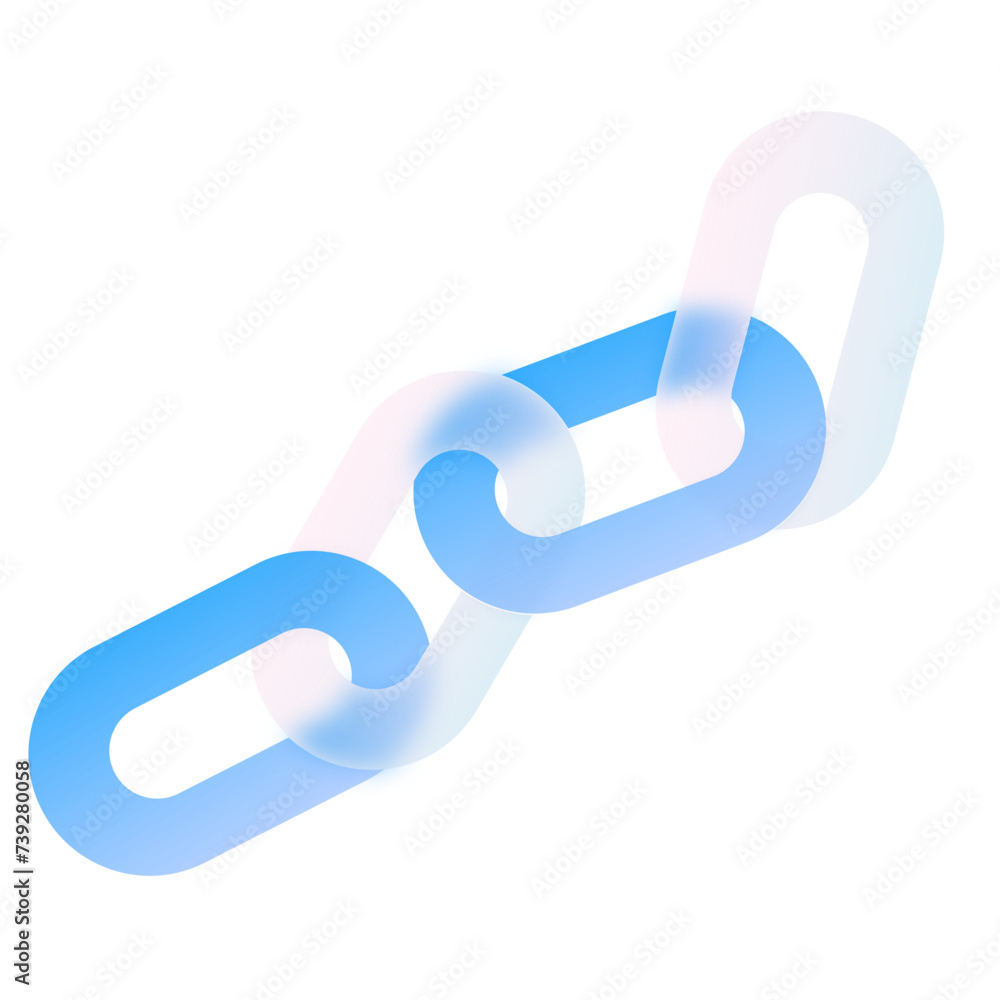 Chain Link Basic Rounded Glassmorphism UI Icon Sign and Symbol Design ...