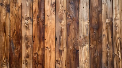 Canvas Print - Big Brown wood plank wall texture background