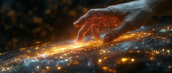 Leinwandbilder - Symbol of digital transformation concept for next generation of technology in the form of a woman touching the metaverse universe.