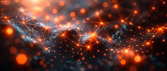 Fototapete - Illustration of an abstract technology network background