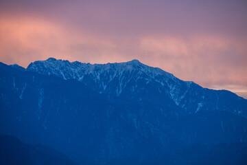 Sticker - sunrise in the mountains