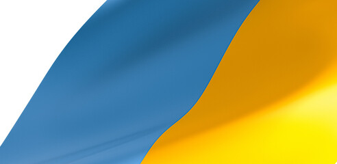 Poster - Virtual Pride: 3D Ukraine Flag Celebrates National Spirit