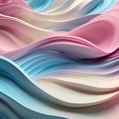 Wall Mural - abstract pastel wave background