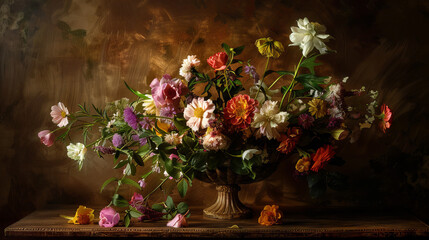 Sticker - floral arrangement in baroque atmosphere