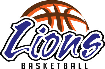 Wall Mural - lions basketball team graphic is a sports design template that includes graphic lions text and a sty