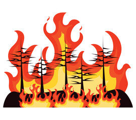 Wall Mural - forest fires deforestation