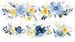 © jiejie - Flower frame with decorative flowers, decorative flower background pattern, floral border background
