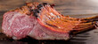 Beef Meat Grilled Steak on wooden board. Homemade cooking beef steak for restaurant, menu, advert or package, close up, selective focus