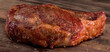 Beef Meat Baked on wooden board. Homemade cooking beef steak for restaurant, menu, advert or package, close up, selective focus