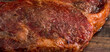 Beef Meat Baked on wooden board. Homemade cooking beef steak for restaurant, menu, advert or package, close up, selective focus