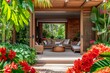© Adobe Contributor - Modern tropical house with open living room to the garden